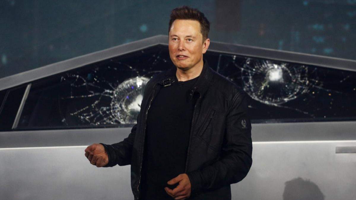 Ілон Маск на презентації Tesla Cybertruck Ілон Маск на презентації Tesla Cybertruck
