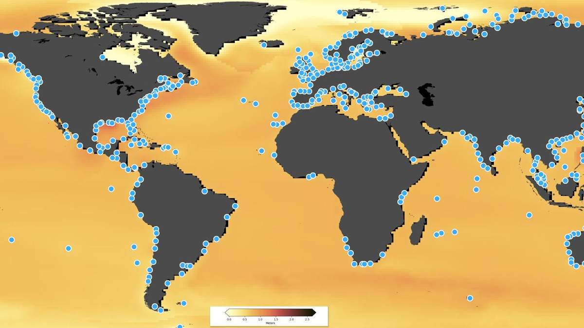 Рівень моря: сайт прогнозує підняття рівня моря