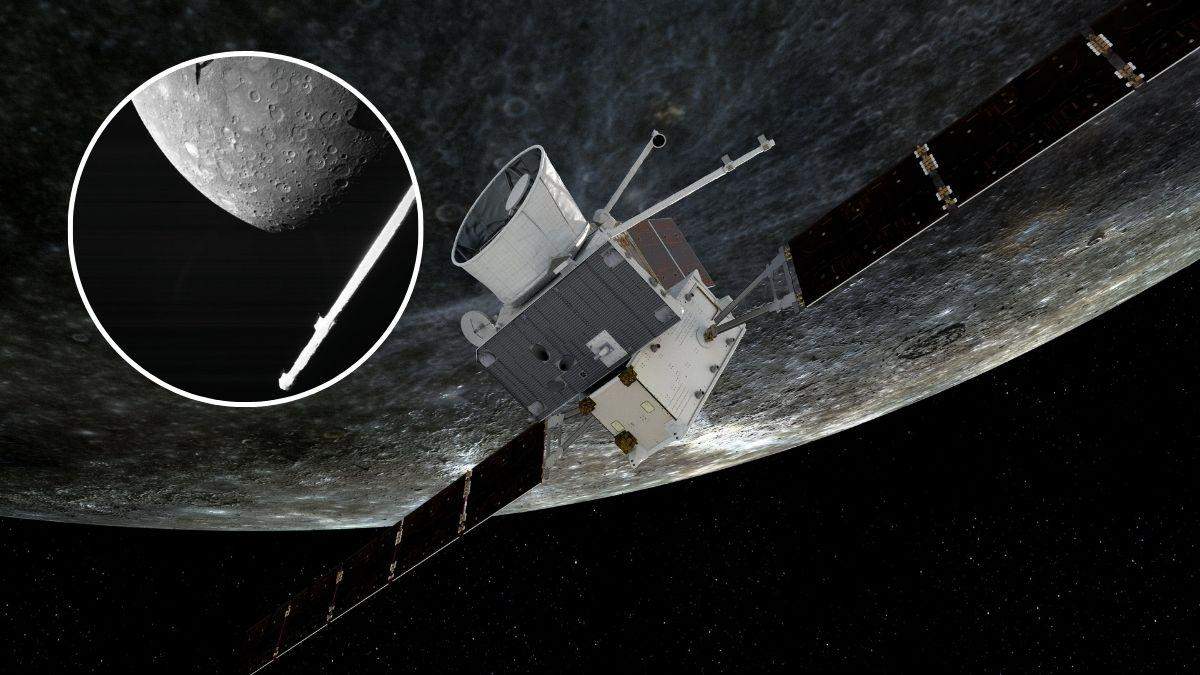 Станция BepiColombo передала на Землю первый снимок поверхности Меркурия