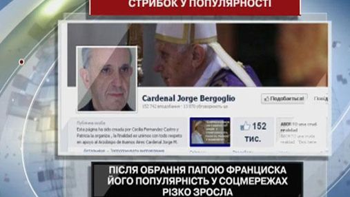 После избрания папой Франциска его популярность в соцсетях резко возросла