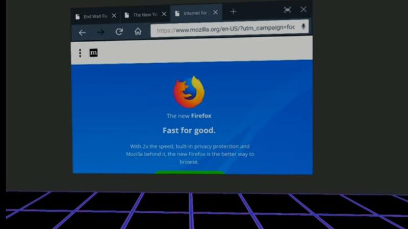 Mozilla представила браузер для виртуальной реальности