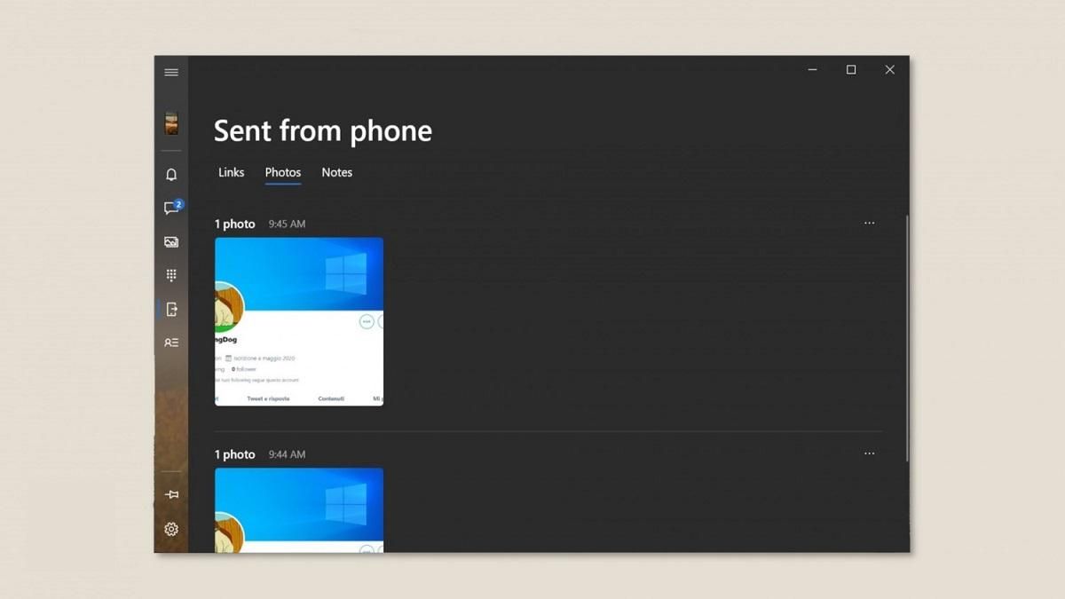 Microsoft тестирует отправку ссылок со смартфона в сервисе "Ваш телефон"