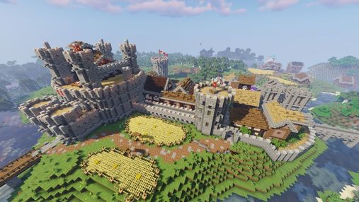 Фанат создал в игре Minecraft поселения с архитектурой разных эпох