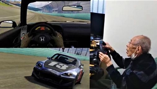 Досвічений гонщик: 93-річний дідусь став геймером і підкорює віртуальні траси – відео