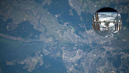 МКС пролетела над Украиной: впечатляющие фото Киева из космоса
