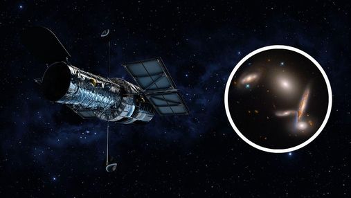 Космічний телескоп "Габбл" відзначив 32-у річницю вражаючим фото гравітаційного "танцю" галактик