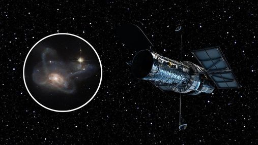 Необычное слияние разветвленных галактик на поразительном фото телескопа "Хаббл"