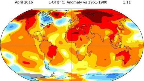 Это пугает - в NASA назвали апрель рекордно теплым
